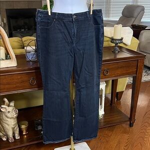 Chico's So Slimming Girlfriend Flare Jeans - Dark Blue